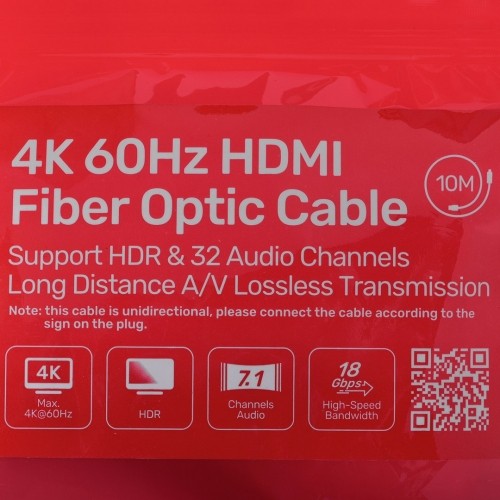 UNITEK OPTIC HDMI CABLE 2.0 AOC 4K 60HZ 10M image 4