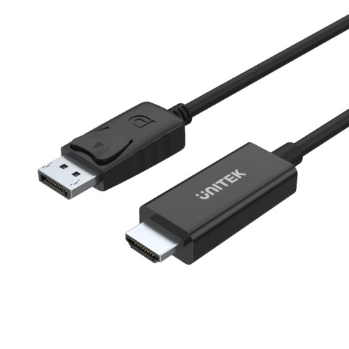 UNITEK Y-5118CA video cable adapter 1.8 m HDMI Type A (Standard) DisplayPort Black image 1