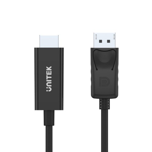 UNITEK Y-5118CA video cable adapter 1.8 m HDMI Type A (Standard) DisplayPort Black image 3