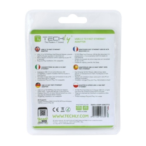 Techly USB2.0 to Fast Ethernet 10/100 Mbps converter image 4