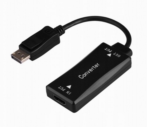 Gembird A-HDMIF30-DPM-01 Active 4K 30Hz HDMI female to DisplayPort male adapter cable, 0.15 m, black image 1