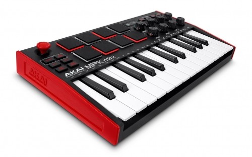 AKAI MPK Mini MK3 Control keyboard Pad controller MIDI USB Black, Red image 1