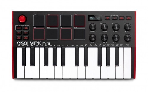 AKAI MPK Mini MK3 Control keyboard Pad controller MIDI USB Black, Red image 2