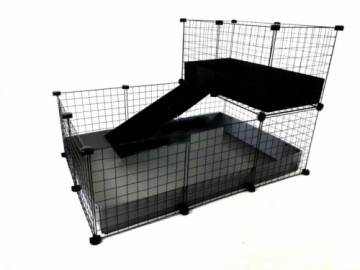 C&C modular cage one-storey 3x2 + Loft 2x1 + Silver ramp