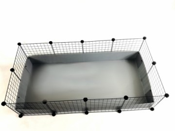 C&C Modular cage 4x2 145 x 75 cm silver