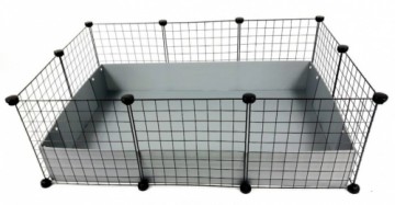 C&C Modular cage 3x2 110x75 cm guinea pig, hedgehog, silver grey