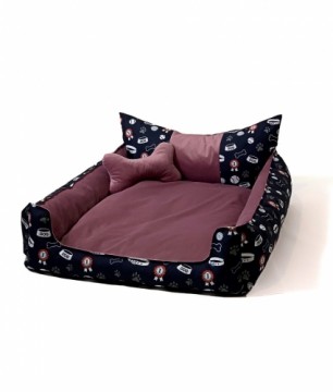 GO GIFT Dog and cat bed L - pink - 90x75x16 cm