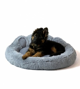 GO GIFT Dog and cat bed L - grey - 55x55 cm
