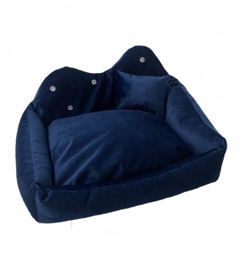 GO GIFT Prince navy blue XXL - pet bed - 70 x 55 x 12 cm image 1