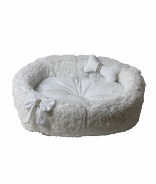 GO GIFT Cocard white L - pet bed - 55 x 52 x 18 cm