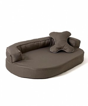 GO GIFT Oval sofa - pet bed brown - 100 x 65 x 10 cm