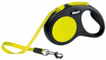 Flexi New NEON 5 m Black, Yellow Dog Retractable lead