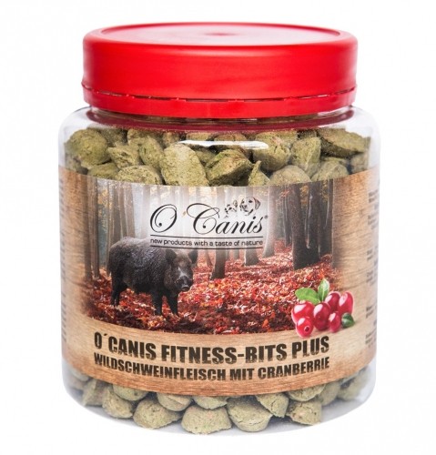 O'CANIS Fitness Bits Plus Wild boar with cranberries - dog treat - 300 g image 1
