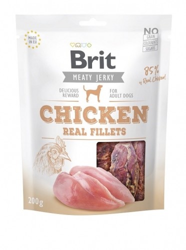 Brit Jerky Chicken Real Fillets - Chicken - dog snack - 200 g image 1