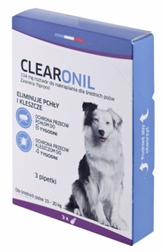 FRANCODEX Clearonil Medium breed -  anti-parasite drops for dogs - 3 x 134 mg