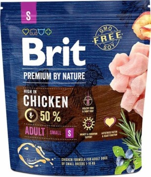 BRIT Premium by Nature Adult S Chicken - dry dog food - 1 kg