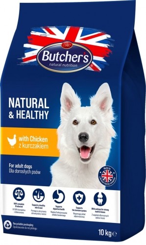 BUTCHER'S Natural&Healthy with chicken - dry dog food - 10 kg image 1