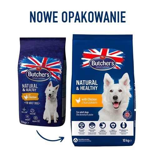 BUTCHER'S Natural&Healthy with chicken - dry dog food - 10 kg image 2