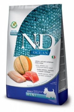 FARMINA N&D Ocean Dog Salmon, Cod, Cantaloupe, Melon Adult Mini - dry dog food - 2.5 kg