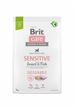 BRIT Care Dog Sustainable Sensitive Insect & Fish - dry dog food - 3 kg