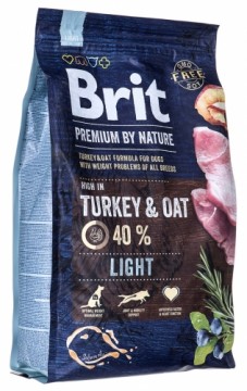 BRIT Premium by Nature Light Turkey&Oat - dry dog food - 3 kg