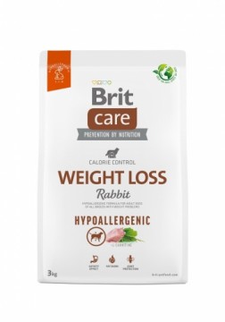 BRIT Care Hypoallergenic Adult Weight Loss Rabbit - dry dog food - 3 kg