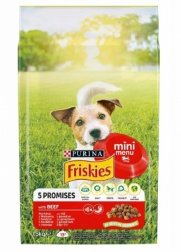 Purina Nestle FRISKIES Mini Menu Beef with Vegetables - dry dog food - 1.5 kg