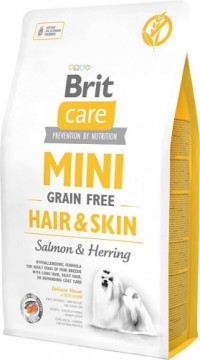 BRIT Care Mini Hair&Skin Salmon&Herring - dry dog food - 2 kg