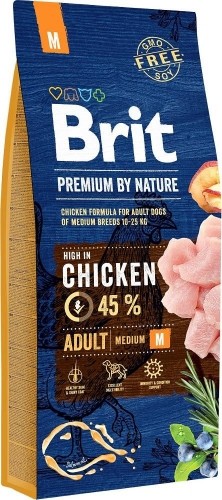 BRIT Premium by Nature Medium Chicken - dry dog food - 15 kg image 1