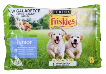 Purina Nestle FRISKIES Junior Chicken with Peas - wet dog food - 4x100g