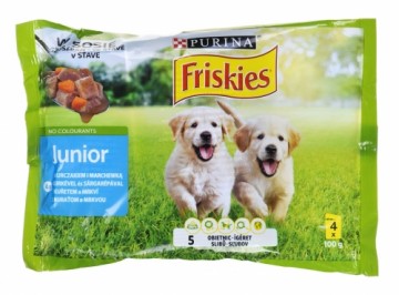 Purina Nestle FRISKIES Junior Chicken with Carrots - wet dog food - 4x100g
