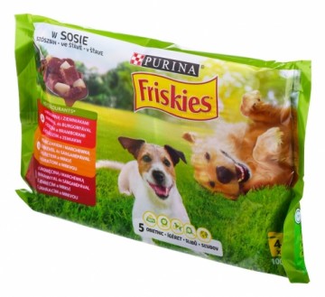 Purina Nestle PURINA Friskies Adult - Meat - wet dog food - 4 x100 g
