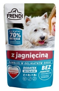 FRENDI Pieces in a delicate sauce with lamb - Wet dog food - 100 g