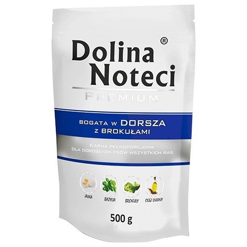 DOLINA NOTECI Premium Rich in cod with broccoli - Wet dog food - 500g image 1