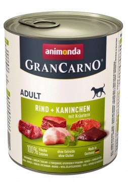ANIMONDA GranCarno Adult Beef with rabbit and herbs - wet dog food - 800 g