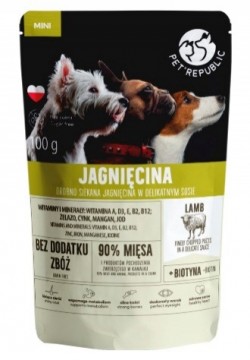 Petrepublic PET REPUBLIC Mini Finely chopped lamb - Wet dog food - 100 g