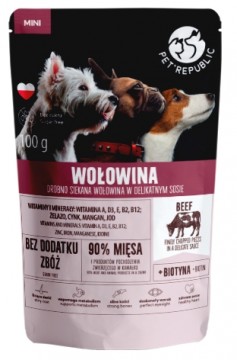 Petrepublic PET REPUBLIC Mini Finely chopped beef - Wet dog food - 100 g