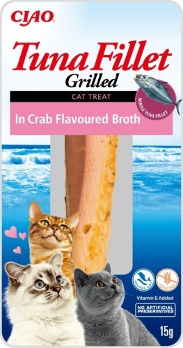 INABA Grilled Tuna in Crab flavoured broth - cat treats - 15 g image 1