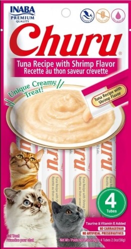 INABA Churu Tuna with shrimp flavour - cat treats - 4x14 g image 1