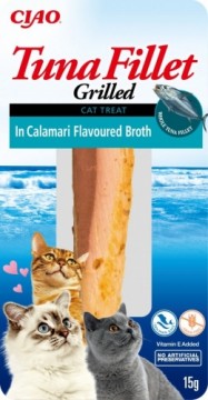 INABA Grilled Tuna in calamari flavoured broth - cat treats - 15 g