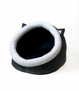 GO GIFT cat bed - graphite-white - 40x45x34 cm
