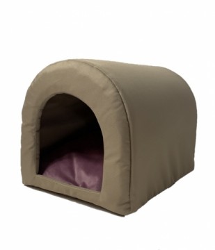 GO GIFT Dog and cat cave bed - camel - 40 x 33 x 29 cm