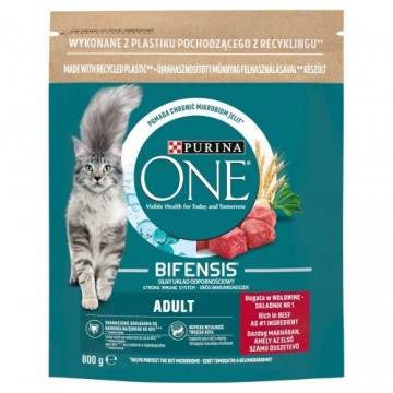 Purina Nestle PURINA One Bifensis Adult Beef - dry cat food - 800 g