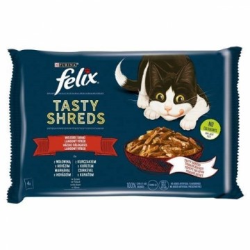 Purina Nestle FELIX Tasty Shreds with beef and chicken - 4x 80g