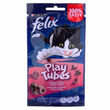 Purina Nestle FELIX Play Tubes Turkey, Ham  - dry cat food - 50 g