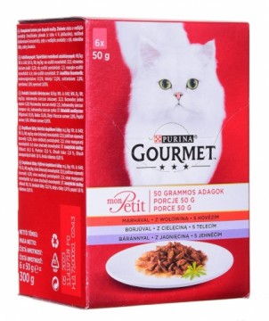 Purina Nestle GOURMET Mon Petit Meat Mix - wet cat food - 6 x 50 g