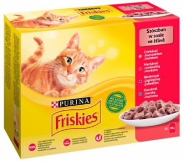 Purina Nestle Friskies Mix meat - wet cat food - 12 x 85 g