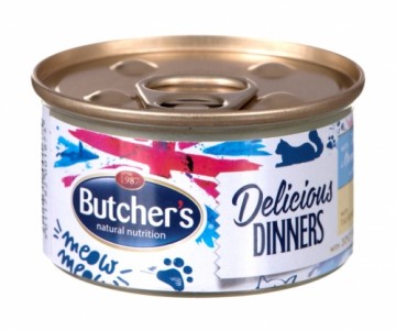 BUTCHER'S CLASSIC DELICIOUS DINNERS Wet cat food Mousse Tuna and marine fish 85 g