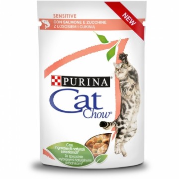 Purina Nestle Purina Cat Chow Sensitive Gig with salmon and zucchini in sauce - Wet food for cats - 85 g