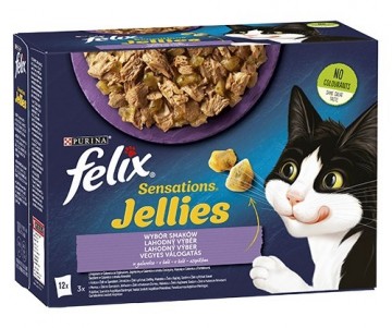 Purina Nestle Purina Felix Sensations Mix Turkey, Mackerel, Lamb, Herring - Wet Cat Food - 12x85 g